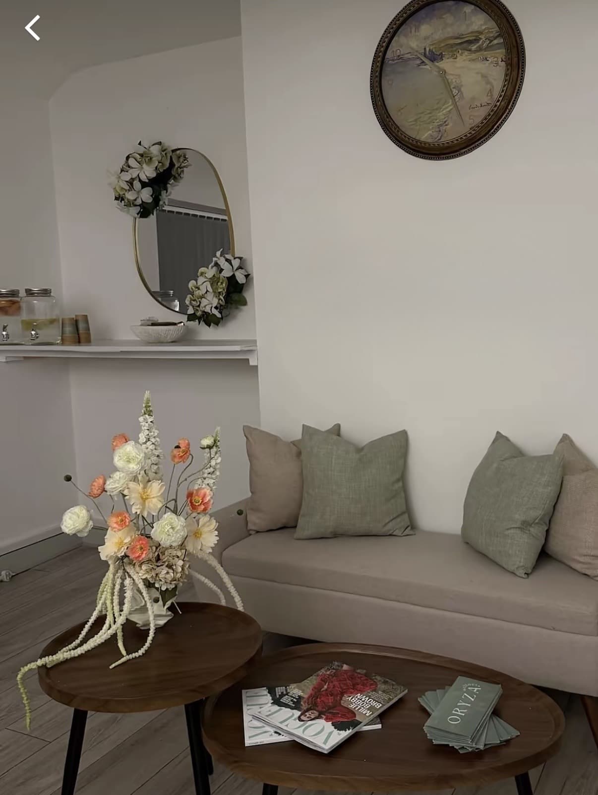 The welcoming reception area inside Oryza Wellness